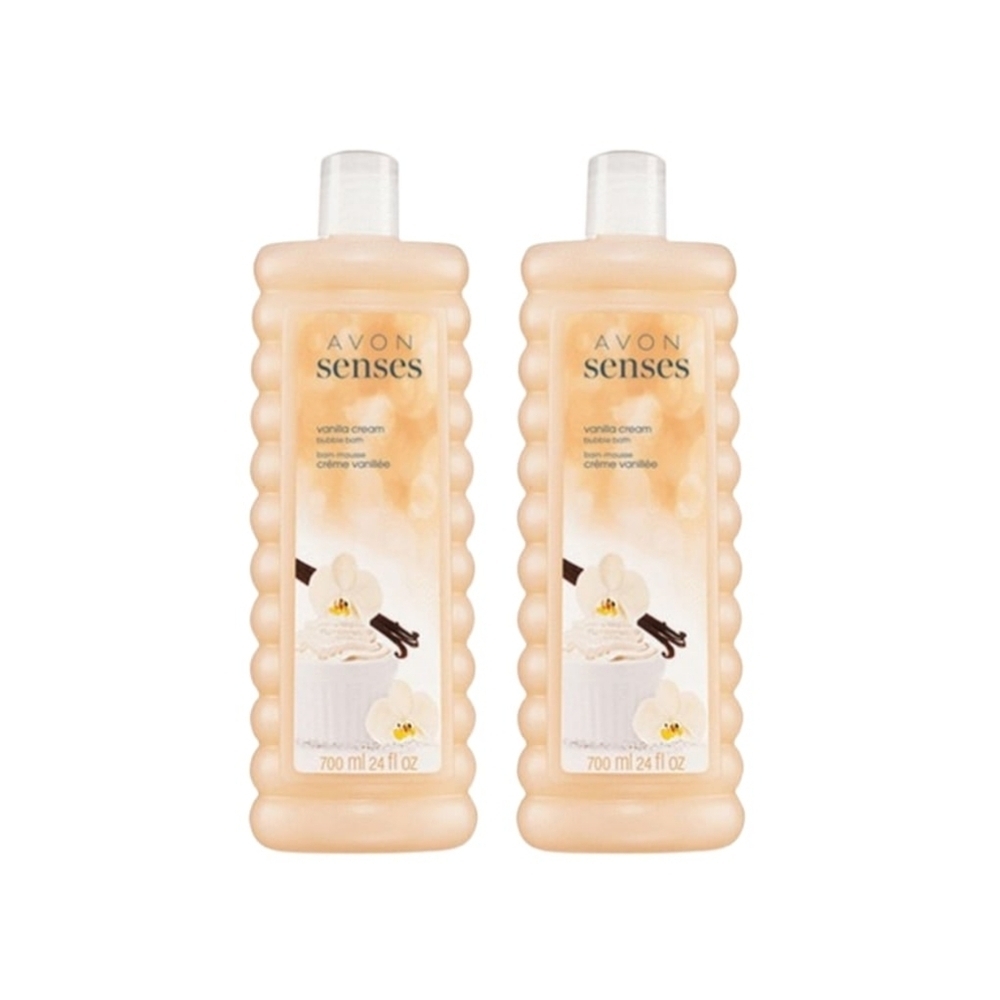 Avon Senses Vanilla Cream Bubble Bath - Avon Bubble Bath - 2 Pack